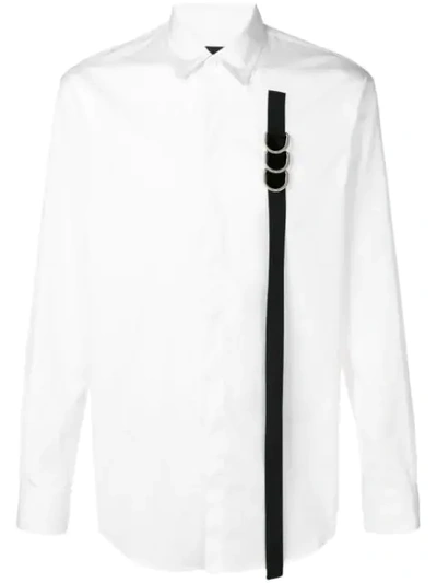 Dsquared2 Contrast Strap Shirt In White