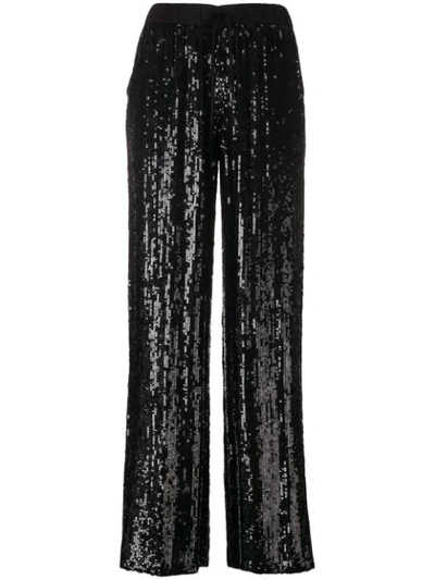 P.a.r.o.s.h Sequin Trousers In Black
