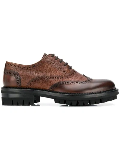Dsquared2 Thick Sole Brogues In Brown