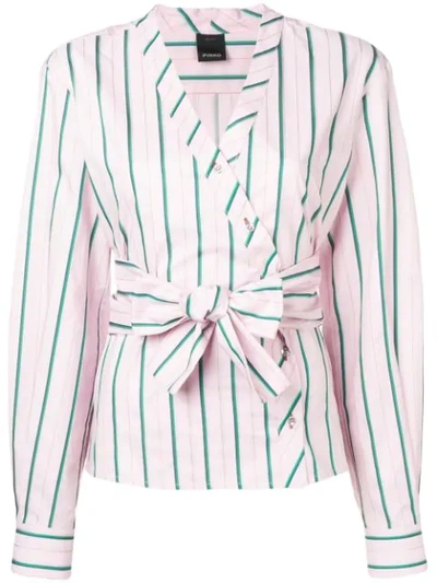 Pinko Striped Blouse In Pink