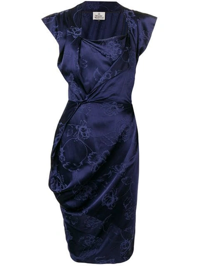 Vivienne Westwood Sleeveless Shift Midi Dress In Blue
