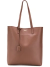 Saint Laurent Logo Shopping Tote - Brown