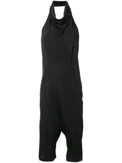 Rick Owens Halter Neck Jumpsuit In Black