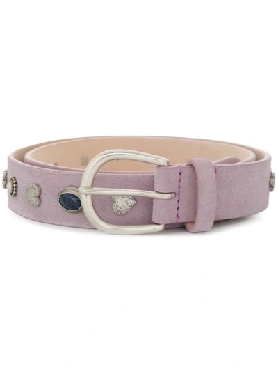 Isabel Marant Charm Embellished Belt In Pink