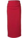 N°21 High-waist Pencil Skirt In Red