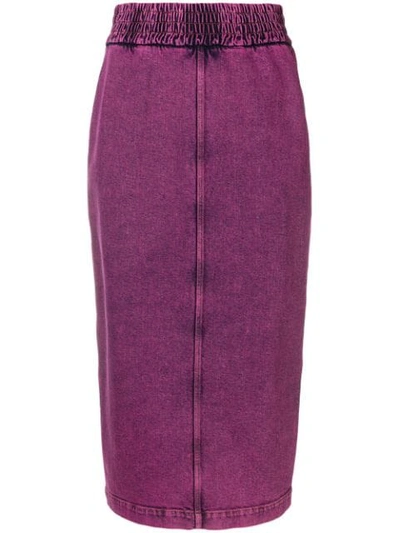 N°21 Pencil Denim Skirt In Pink