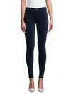 Ag Farrah High-rise Velvet Skinny Pants In Big Blue Night