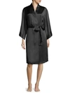 Natori Key Essentials Silk Robe In Black