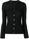 Sottomettimi Button Fitted Cardigan - Black