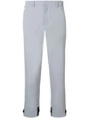 Prada Mid Rise Tailored Trousers In Grey