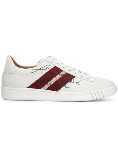 Bally Side Stripe Sneakers In White