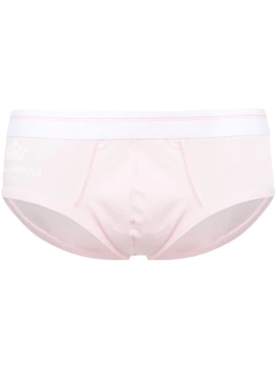 Dolce & Gabbana Logo Briefs In Pink