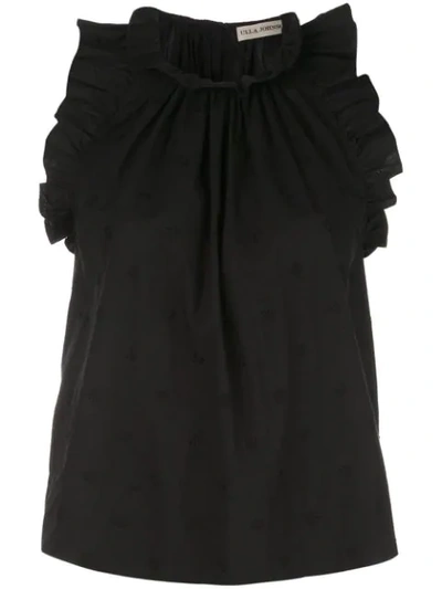 Ulla Johnson Ruffled Trim Blouse In Black