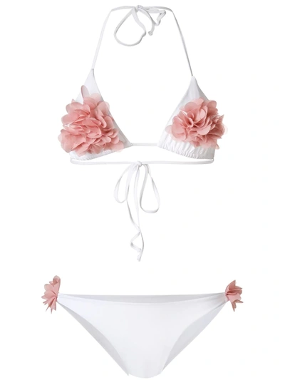 La Reveche Shayna Bikini Set In White Pink