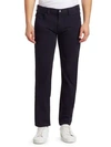 Emporio Armani Stretch Cotton Straight Leg Jeans In Navy