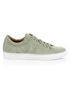 Aquatalia Alaric Suede Sneakers In Sage