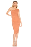 Nookie Inspire One Shoulder Midi Dress In Tan