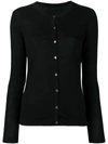 Sottomettimi Round Neck Cardigan In Black