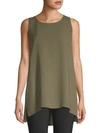 Lafayette 148 Ruthie Silk Blouse In Bay Leaf