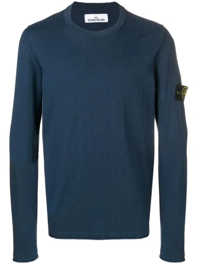 Stone Island Basic Sweater In Blue