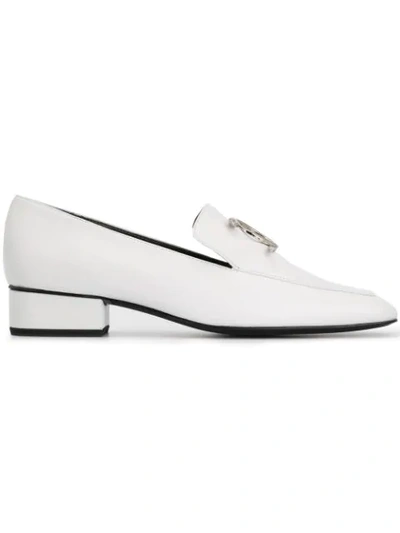 Dorateymur Snake Embellished Loafers In White