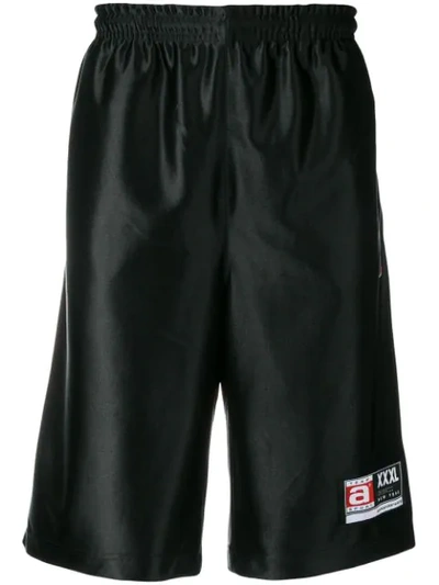 Alexander Wang High Shine Jersey Shorts In Black