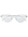 Cartier Cat Eye Frame Glasses In Silver