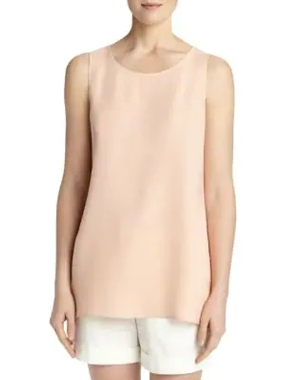 Lafayette 148 Ruthie Silk Blouse In Rose Quartz