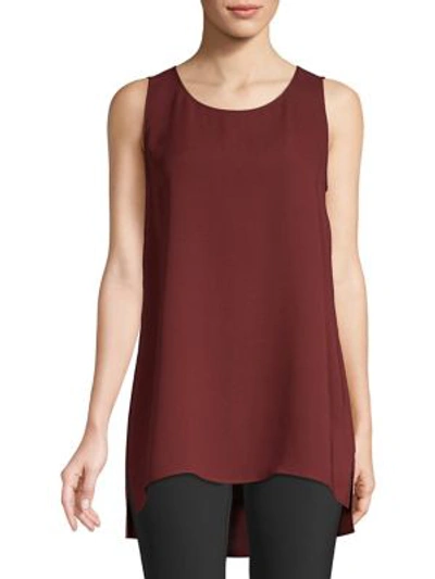 Lafayette 148 Ruthie Silk Blouse In Vino