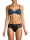 Chantelle Parisian Allure Unlined Plunge Bra In Deep Blue