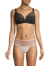 Simone Perele Delice Sheer Plunge Bra In Moonlight