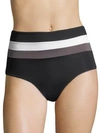 L*space Portia Striped Bikini Bottom In Black