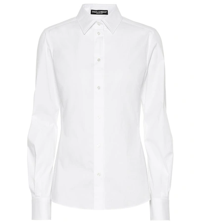 Dolce & Gabbana Straight Cotton Shirt In White