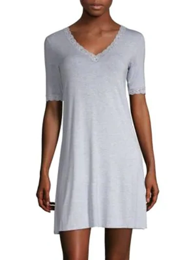 Natori Feathers Essential Sleepshirt In Heather Blue