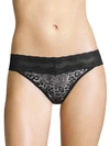Natori Bliss Perfection One-size Thong In Black Exotic Print