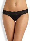 Cosabella Women's Dolce Lace Thong In Black
