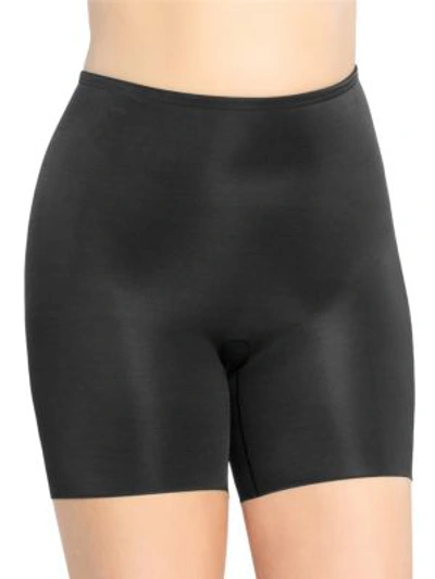 Spanx Plus Power Conceal-her Mid-thigh Shorts In Very Black