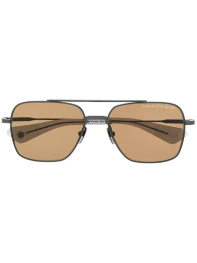 Dita Eyewear Flight-seven Square-frame Sunglasses In Grey