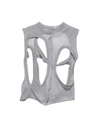 Rick Owens Tank Tops In Steel Grey