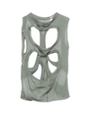 Rick Owens Tank Top In Military Green