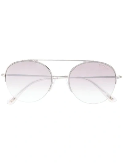 Tom Ford Finn Sunglasses In 银色