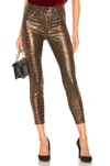 L Agence Margot Cheetah Coated Jeans In Black Cheetah Foil