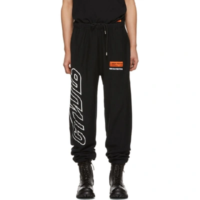 Heron Preston Logo Printed Track Pants In Black