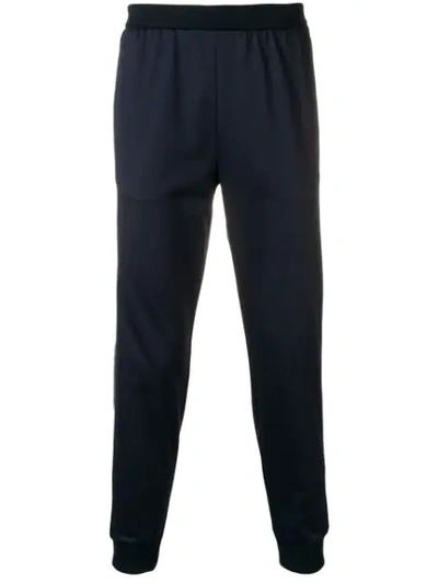 Prada Navy Piuma Stripe Lounge Trousers In Blue