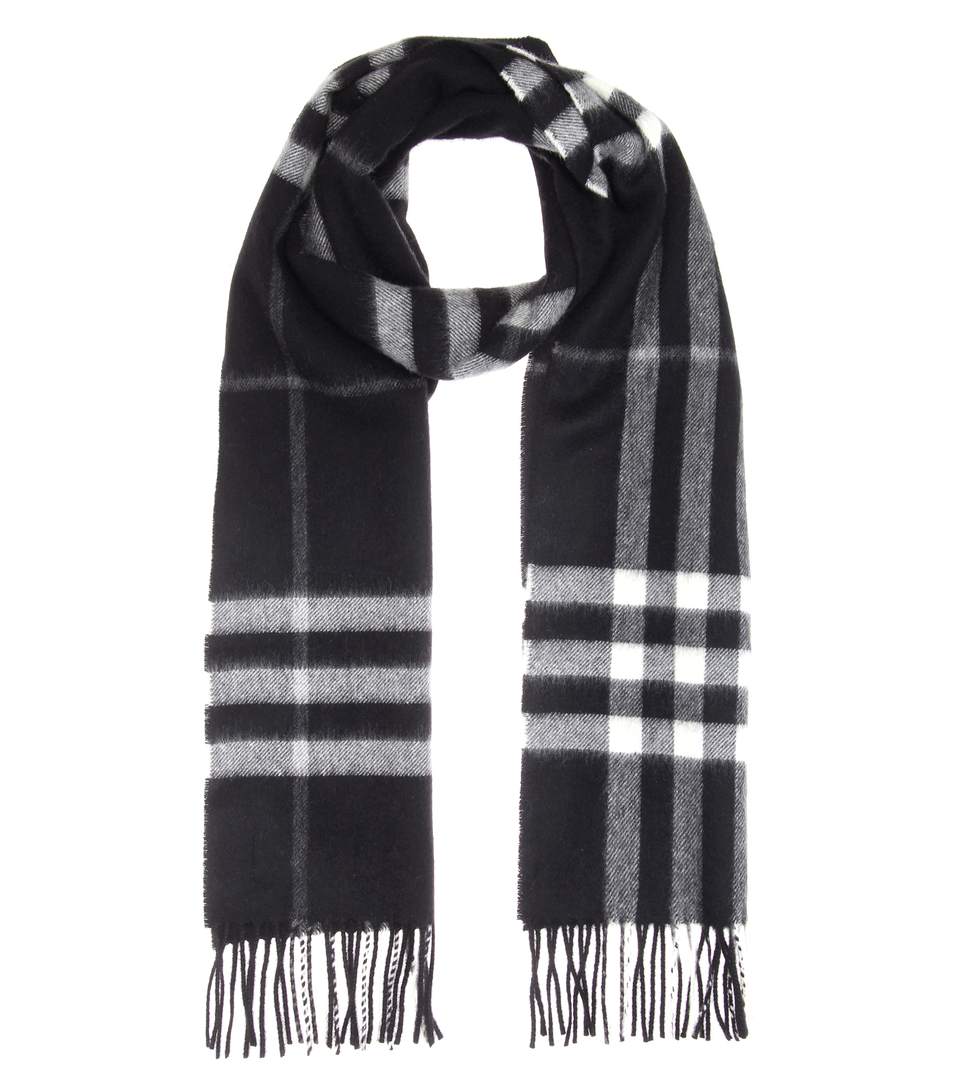 burberry black cashmere scarf