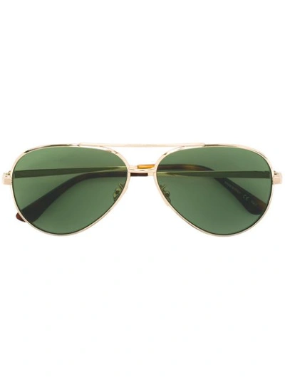 Saint Laurent Classic 11 Zero 60mm Double-bridge Aviator Sunglasses In Black