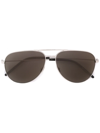 Saint Laurent Men's Zero Base Brow Bar Aviator Sunglasses, 61mm In Gold