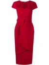 Stella Mccartney Midikleid Mit Schleife In 6403 Red Romance