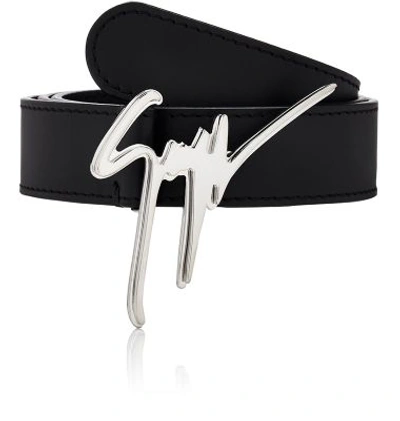 Giuseppe Zanotti logo-buckle Belt - Silver