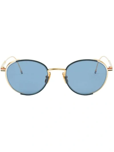 Thom Browne Round Frame Sunglasses In Blue
